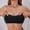Black, variant on Backless Strapless Bandeau Bra Seamless Lightweight Wirefree Comfort Support Black L