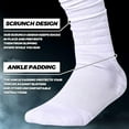 thumbnail image 3 of Kiibsot Scrunch Football Socks Ultra Long 1 Pair/2 Pairs Combed Cotton With Ankle Support Padded Knee High Socks for Youth Adult, 3 of 5