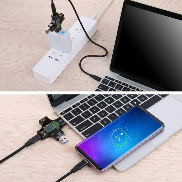 Probador USB C ANGGREK medidor de voltaje USB multifuncional para tabletas