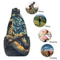 thumbnail image 4 of Lsque Astronaut Starry Night Pattern Cross Chest Bag Diagonally – Premium Durable Front Chest Sling with Adjustable Padded Strap, High-Capacity Storage, 4 of 7