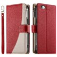 thumbnail image 1 of Funda cartera GANGXUN para iPhone 7/8 , cuero PU con tarjetero, cremallera, correa de mano, soporte y protección 413°, 1 of 6