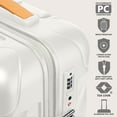 thumbnail image 5 of Joyway 5-Piece Luggage Set PC Ultra-Hard Shell Lightweight Suitcase TSA Lock Brake Spinner Wheels (20/24/29) with Backpack White, 5 of 7