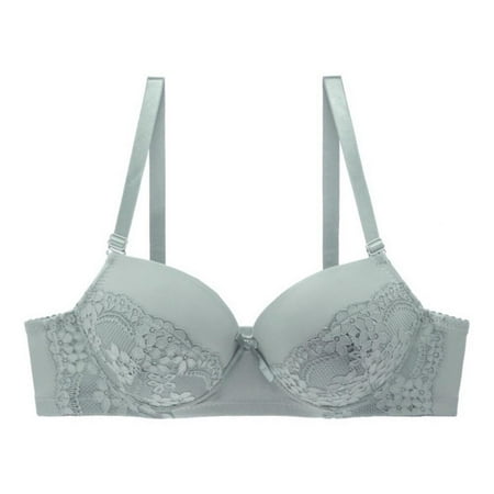LAST CLANCE SALE! Women s Sexy Lace Bra Underwire Balconette Unlined Plus Size  Green  95C