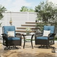 ECOPATIO 3 Pieces Patio Furniture Set, Outdoor Swivel Gliders Rocker