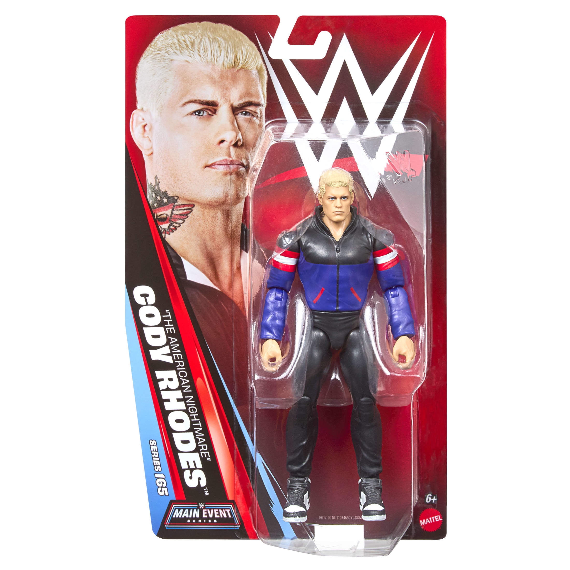 WWE Cody Rhodes Action Figure, Main Event Series #165, 6-inch Collectible with Articulation