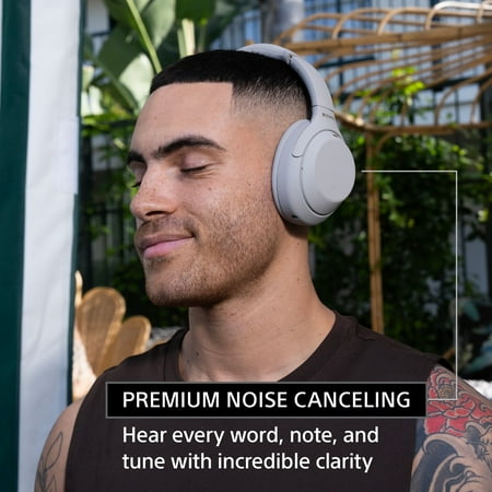 Sony - WH1000XM4 Wireless Noise-Cancelling Over-the-Ear Headphones - Silver