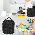 thumbnail image 5 of Black Leopard Print Lunch Box - Insulated Lunch Bags for MenWomenWomenMen Detachable Handle Lunchbox Meal Tote Bag, 5 of 7