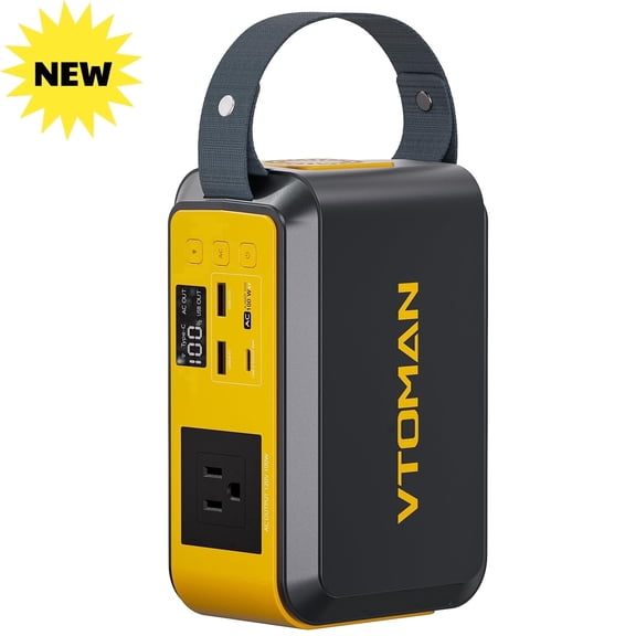 VTOMAN Jump 100, 88.8Wh LiFePO4 Portable Power Station, 100W AC Outlet (200W Surge), 65W Fast Charging, for Outdoor Camping & RV