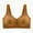 Brown Bra for Women, variant on AINIYS Women's Breathable Everyday Bras Wireless Gathered Full-Cup Plus Size Armpit Fat Control Bra Wide Straps Sports Yoga Bra Anti-Sagging Bra Lightweight Minimizer Bra for Summer Seamless White L