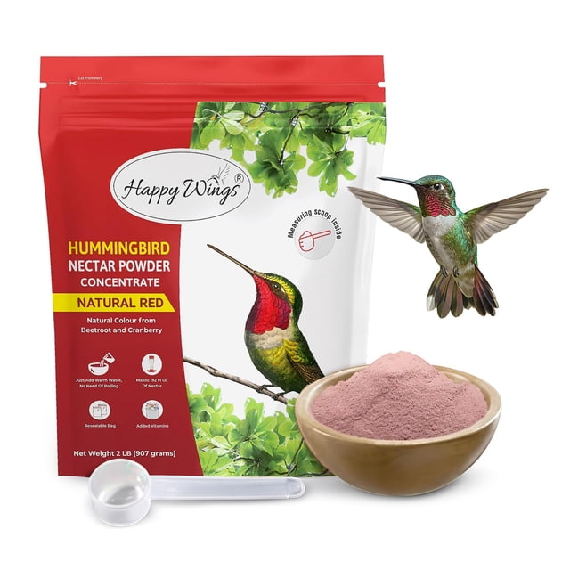 Alimento para colibríes Happy Wings Néctar Natural Rojo 1 kg