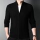 thumbnail image 4 of Suéter de lana para hombre, tipo cárdigan, estilo coreano, grueso, de moda, para primavera y otoño, con cuello alto, 4 of 4