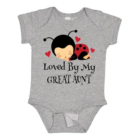 

Inktastic Loved by My Great Aunt Gift Baby Boy or Baby Girl Bodysuit