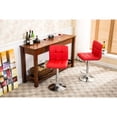 thumbnail image 3 of Hydraulic Adjustable Design / Used in Various Spaces / Red Faux Leather Stool Set of Two, 3 of 4