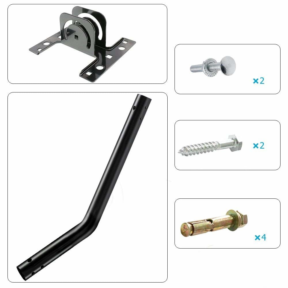 LEADZM G01 Universal 180/°Adjustable TV Antenna J-Pole Aerial Bracket Black
