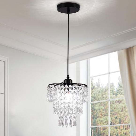 Lámpara Colgante de Cristal Negro FRIXCHUR de 20 cm