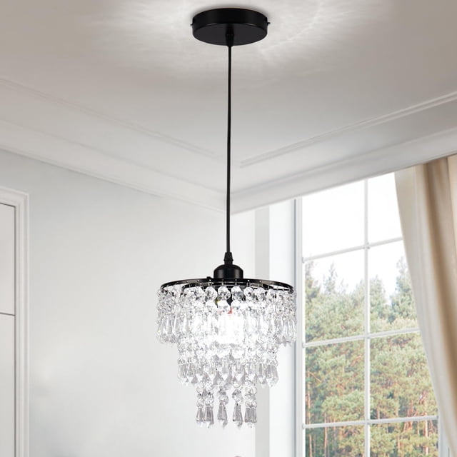 Lámpara Colgante de Cristal Negro FRIXCHUR de 20 cm