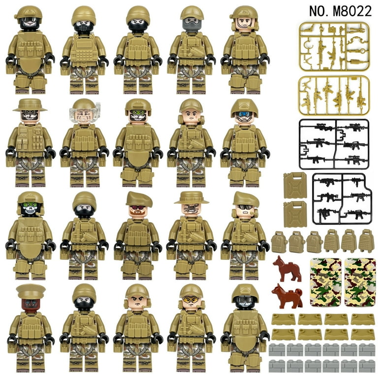 21PCS Military Army Action Figures – Desert Special Police