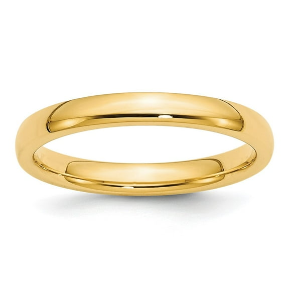 10k Yellow Gold 3mm Standard Weight Comfort Fit Wedding Band Size 13.5 1CF030