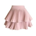 thumbnail image 3 of Fashion Summer Built in Shorts Black Short Skirt Cake Skirt Tennis Skirt High Waist WHITE S, 3 of 8