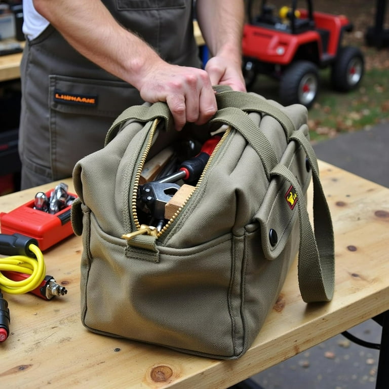 き*い様 AELL SUPPLY-UTILITY BAG G&F Co. G&F Open Top Heavy Duty Mechanics Tool Bag, Brass Zipper