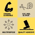 thumbnail image 5 of SSBM 1.88 Inch x 1000 Yards Yellow Acrylic Carton Sealing Tape 2 Mil Great for Light Packaging 6 Rolls, 5 of 6