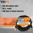 thumbnail image 2 of Gearlux DMX Cable, 3 Pin, Male to Female, 50 Feet - 4 Pack, 2 of 8
