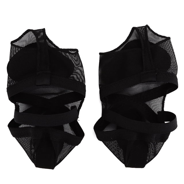 1 Paire d'Orteils de Danse Porter Protection des Pieds Résistant Chaussettes de Danse Strings de Pied (Noir S)