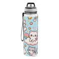 thumbnail image 2 of Cute Cats in Rainbow Sports Water Bottle Portable Travel Mug 32oz BPA Free Leak Proof Straw Transparent Tritan for Gym Yoga Cycling Camping, 2 of 7