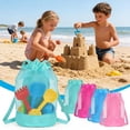 thumbnail image 2 of Extra-Large Sand-Resistant Beach Backpack, Mesh Drawstring Pool Toy Storage Bag for Kids, Shell Collecting and Travel Bag for Fitness and Outdoor, 1Pc, 2 of 12