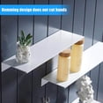 thumbnail image 3 of POINTERTECK Wall Mount Bathroom Floating Shelf Punch Free Adhesive Heavy Duty Aluminum Alloy Multi-functional Storage Rack Holder Organizer Home Supplies Black 30cm, 3 of 13