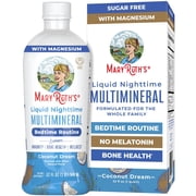 MaryRuth's Nighttime Liquid Multimineral Magnesium Citrate Ages 1+ No Melatonin Sleep Support Bone Health Sugar Free Vegan Coconut 32 fl oz