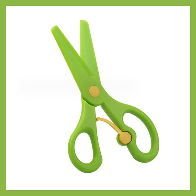 SuChun Pouches For Organization Children's Handmade Scissors Preschool Training Scissors Children Pre School Scissors Art Craft Scissors Green