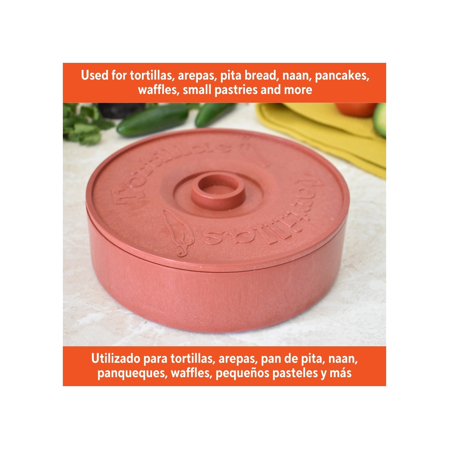 (4 pack) IMUSA 8in Tortilla Warmer, Terracotta