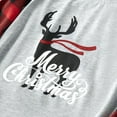thumbnail image 3 of Matching Family Christmas Pajamas Set  Letter Reindeer Top Plaid Pants Set Sleepwear, 3 of 5