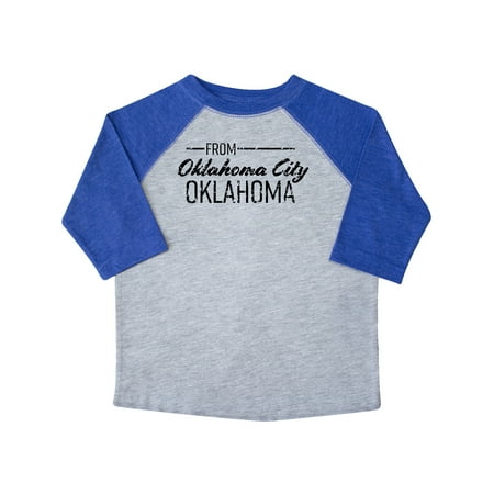 

Inktastic From Oklahoma City Oklahoma in Black Distressed Text Gift Toddler Boy or Toddler Girl T-Shirt