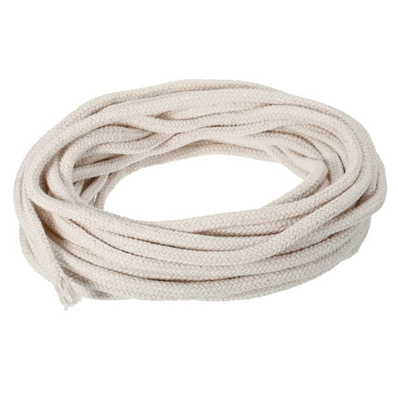 6mm Diameter 10 Meter 32Ft Cotton Oil Lamp Wick for Alcohol Lamp, White