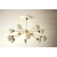 thumbnail image 3 of NauticalMart 12 Light Globe Mid Century Brass Sputnik Chandelier Light Fixture (Brass), 3 of 6