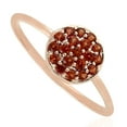 thumbnail image 3 of KIRAN FINE JEWEL Round Red Garnet Stackable Ring Rose Gold Plated 925 Sterling Silver Wedding Women Gemstone Statement Jewelry Gift For Her, 3 of 5