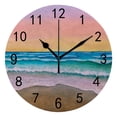 thumbnail image 6 of Sunset At Beach Round Wall Clock 10 Inch, Silent Non Ticking Wall Clocks Battery Operated, Simple Modern Decorativel Clock Style fits Any Home Decor, 6 of 6