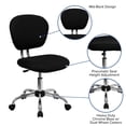 thumbnail image 3 of Scranton & Co Mid-Back Mesh Task Office Chair in Black and Chrome, 3 of 9