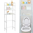 thumbnail image 6 of Dznils Over the Toilet Storage Shelf, 3-Tier Steel Bathroom Storage Organizer Space Saver, White, 6 of 13