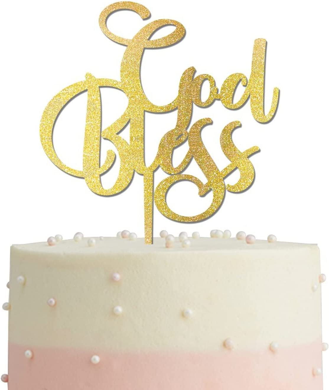 aMonogramArtUnlimited God Bless Cake Topper - Wayfair Canada