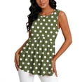 thumbnail image 5 of Hilenly Womens Tank Top Sleeveless Crew Neck Peplum Tops Loose Fit Casual Flowy Summer Clothes, 5 of 6