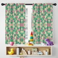 thumbnail image 5 of Blackout Kids Curtains,Green Daisy Flower Pink Blooms Pattern Childrens Insulated Curtains Set Of 2,Bedroom Essentials,Toddler Room Decor 42"x54", 5 of 5