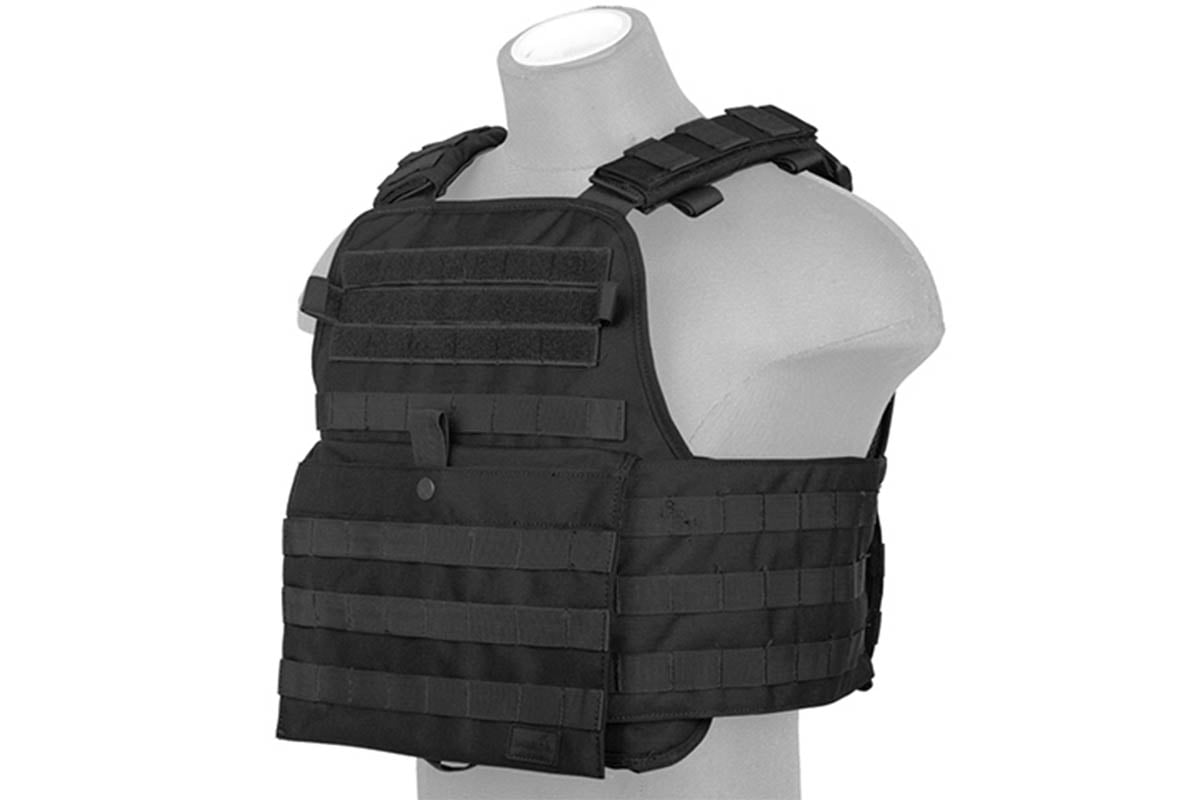 Lancer Tactical Vest Carrier Modular Vest Carrier ( Black )