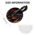 thumbnail image 5 of Christmas 2pcs PU Leather Round Bag Tags Suitcase Handbag Tags with Privacy Cover and Name ID Tag for Travel Luggage, Handbags, Backpacks, School Bags, 5 of 6