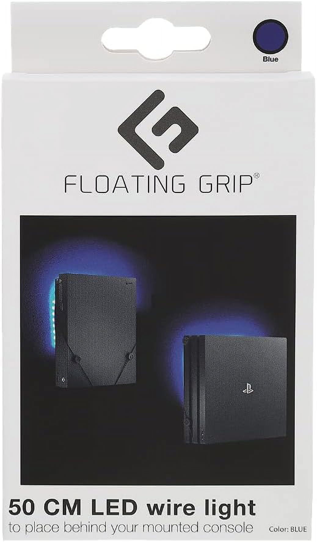 USB LED Light Strip by FLOATING GRIP - Mood Lighting Accent & Gamer Decor for Game Rooms - Fits on Playstation or Xbox - Adhesive Strips, Easy Installation & Removal (0.5 Meter, Blue) 0.5 Meter Blue