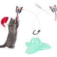thumbnail image 1 of Indoor Interactive Cat Toy with 360 Rotating Butterfly (Green), 1 of 5