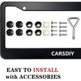 thumbnail image 2 of CARSDIY Matte Black License Plate Frames - 2 Packs License Plate Covers, Universal Aluminum Tag Frame for Front and Rear Car Tags, 2 of 3