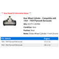 thumbnail image 2 of Rear Wheel Cylinder - Compatible with 1964 - 1969 Plymouth Barracuda 1965 1966 1967 1968, 2 of 2